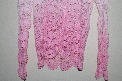 +MBAHB #19-123  "Together Multi Shade Pink Crochet Pullover Top"