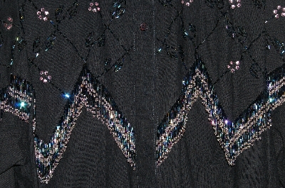 +MBAHB #19-167  "Southwest Canyon Fancy Black Hand beaded One Of A Kind Western Shirt"