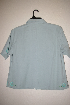 +MBAHB #25-074  "Hunt Club Green One Of A Kind Hand Beaded Top"