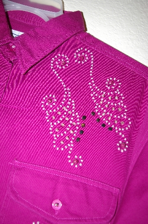 +MBAHB #25-090  "Full Steam Purple One Of a Kind Hand Beaded & Gemstone  Top"