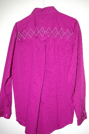 +MBAHB #25-098  "Full Steam Purple One Of a Kind Hand Beaded Shirt"