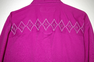 +MBAHB #25-098  "Full Steam Purple One Of a Kind Hand Beaded Shirt"