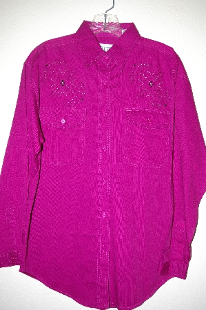 +MBAHB #25-023  "Full Steam Purple Fancy Glass Beaded Shirt"