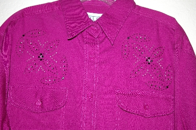 +MBAHB #25-023  "Full Steam Purple Fancy Glass Beaded Shirt"