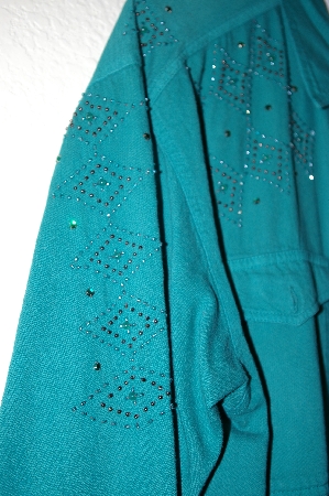 +MBAHB #25-135  "Ignite Basics Green Fancy Beaded Shirt"