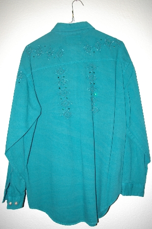 +MBAHB #25-135  "Ignite Basics Green Fancy Beaded Shirt"