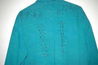 +MBAHB #25-135  "Ignite Basics Green Fancy Beaded Shirt"