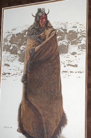 +MBA# FL9-001 "1992 Blackfeet War Robe" By Artist James E. Bama