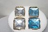 +MBA #88-004  "Lot Of (2) Pairs Of Acrylic Stone Pierced Earrings"