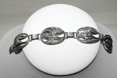 +MBA #88-332  "Vintage Sterling Calalily Link Bracelet"