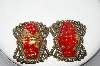 +MBA #88-145  "Confetti Lucite Clip On Earrings"