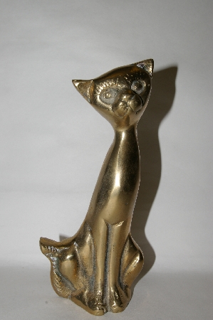 +MBA #89-145  "1970's Vintage Brass Cat"