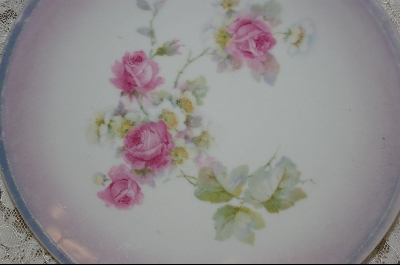 +MBA "Hand Painted Small Pink Rose Plate