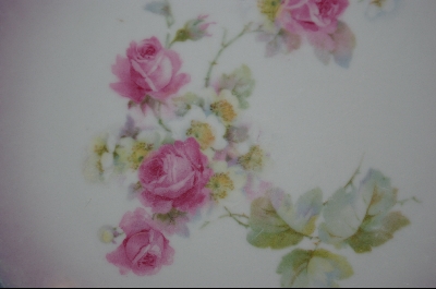 +MBA "Hand Painted Small Pink Rose Plate