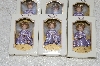 +MBA #SG9-142    "Set Of 6 Angel Joy Collectible Porcelain Angel Doll Ornaments"  Lavender