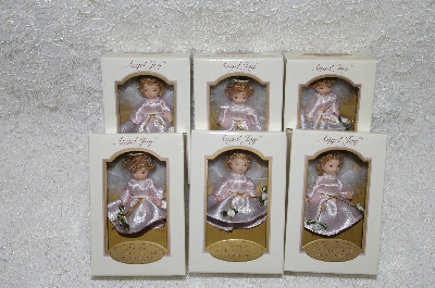 +MBA #SG9-157     "2004 Light Pink Angel Joy Porcelain Doll Ornaments"
