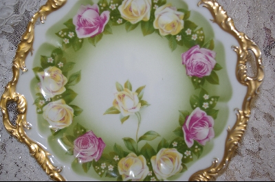 +MBA #AP-BRP  "Bavarian Hand Painted Rose Plate