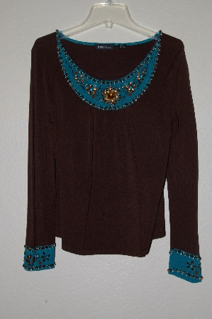 +MBADG #13-027  "Items Brown Embelished Sweater"