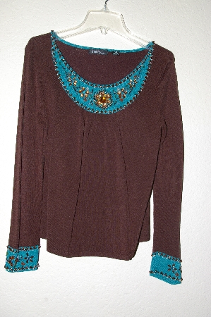 +MBADG #13-027  "Items Brown Embelished Sweater"