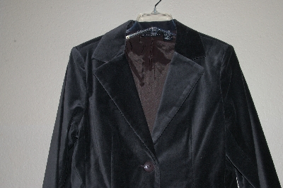 +MBADG #13-072  "Attention Grey Velvet Button Front Jacket"