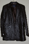 +MBADG #13-105  "Denim & Co Brown Lamb One Button Leather Blazer"