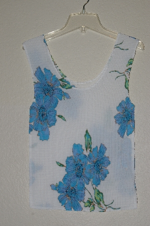 +MBADG #13-121  'Set Of Two Floral Crepe Style Tank Tops"