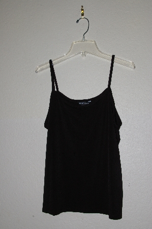 +MBADG #13-156  "One By Maria Cornejo 2 Piece Black Jewel Neck Lace Top & Camisole"