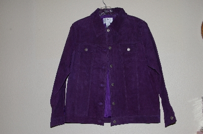 +MBADG #13-216  "Casual Work Styles Purple Suede Jean Jacket"