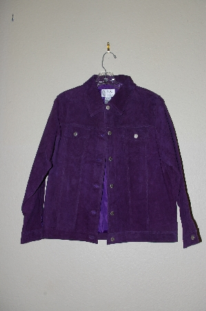 +MBADG #13-216  "Casual Work Styles Purple Suede Jean Jacket"