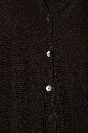 +MBADG #13-226  "ColdWater Creek Black Button Front Slinky Top"