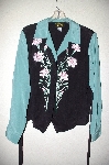 +MBADG #5-084  "Bob Mackie's Silk Floral Embroidered Weskit"