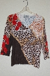 +MBADG #5-036  "Pamela McCoy Facy Red & Black Embelished Sweater"