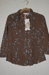 +MBADG #5-053  "Andrew & Co Brown, Turquoise Embroidery Shirt"