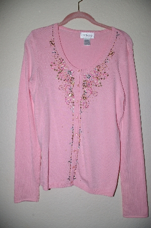 +MBADG #5-174  "Chadwicks Light Pink Fancy Embleished Cardigan"