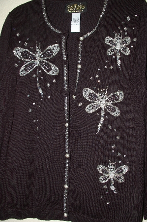 +MBADG #5-156  "Bob Mackie's Dragonfly Beaded Sweater"