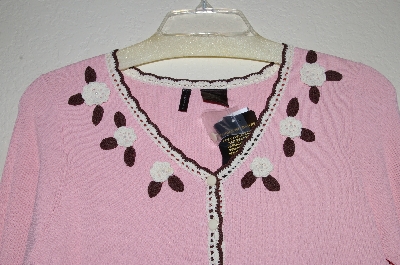 +MBADG #5-221  "Etoile Fancy Floral Knit Cardigan"