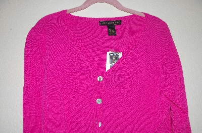 +MBADG #5-193  "Linda Matthews Pink Knit Cardigan"