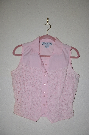 +MBADG #5-263  "Adobe Rose Fancy Lace Front Pink Cotton Shirt"