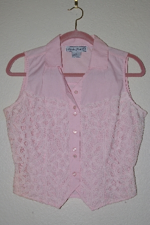 +MBADG #5-263  "Adobe Rose Fancy Lace Front Pink Cotton Shirt"
