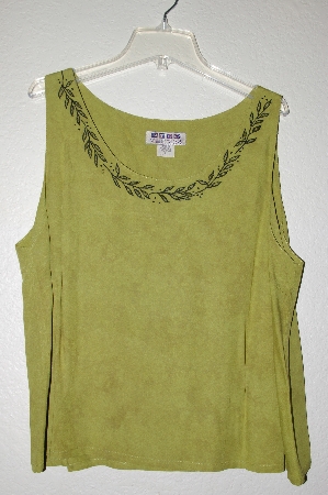 +MBADG #9-006  "Nomadic Traders Fancy Embroidered Green Rayon Top"