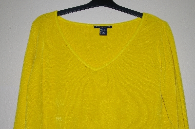 +MBADG #9-044  "Boston Proper Bright Yellow Chenille Pull Over Sweater"