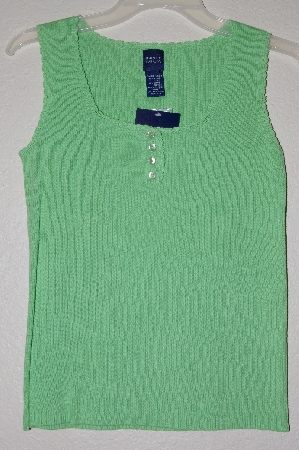 +MBADG #9-118  "Basic Editions Green Knit Tank"