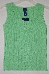+MBADG #9-118  "Basic Editions Green Knit Tank"