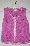 +MBADG #9-134  "Rico Pink Knit Lace Up Tank"