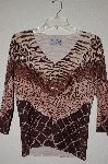 +MBADG #9-252  "Pamela McCoy Brown Fancy Embelished Sweater"