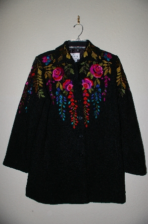 +MBADG #9-247  "Linea Floral Embroidered Topper Jacket"