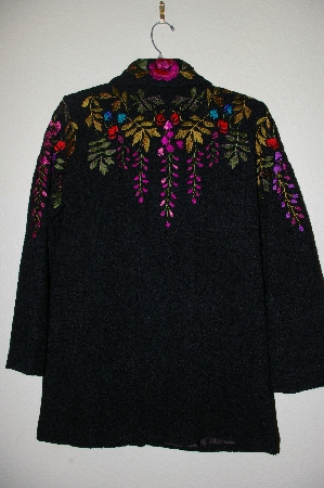 +MBADG #9-247  "Linea Floral Embroidered Topper Jacket"