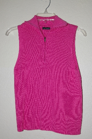 +MBADG #9-260  "Moda International Pink Knit Zipper Front Tank"