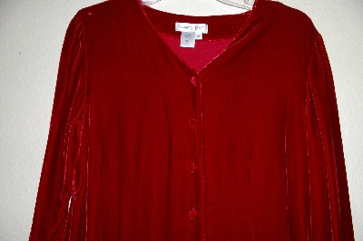 +MBADG #18-028  "Coldwater Creek Red Velvet Button Front Cardigan"