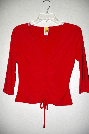 +MBADG #18-060  "Check It Out Fancy Red Knit Stretch Top"
